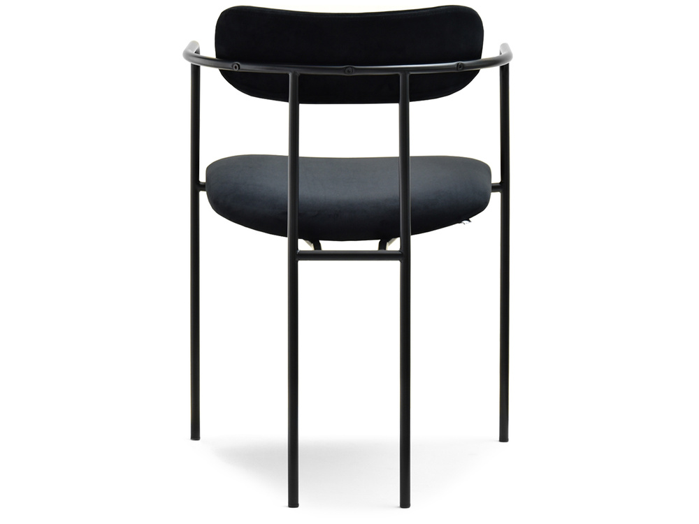 Velourstol sort, sorte ben MALAGA