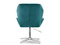 Turkis velourlænestol med kromben VELO-STATIC