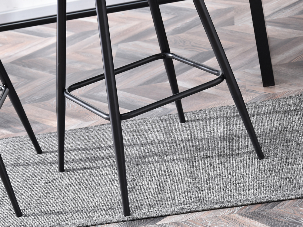 Graphite hocker sort ben økologisk læder GRAPHITE HOCKER