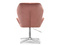 Velourlænestol pudderrosa kromben VELO-STATIC