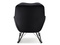 Velourlænestol sort sorte ben COCO