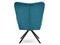 Lænestol i turkis velour med sorte ben KIRA