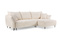 Hvid hjørnesovesofa højre BARI