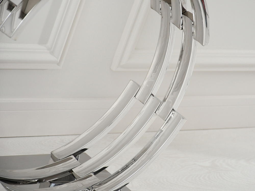 New York-konsol, grå marmor, spejlkrom TOBAGO