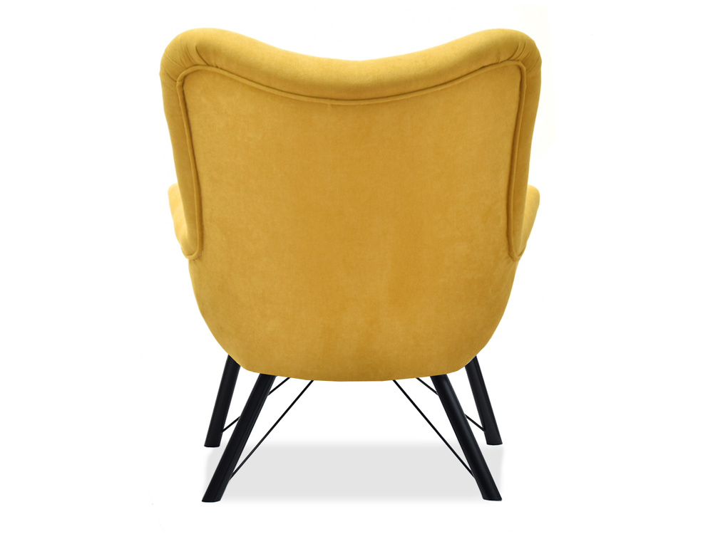 Lænestol med gule, sorte ben DALTON