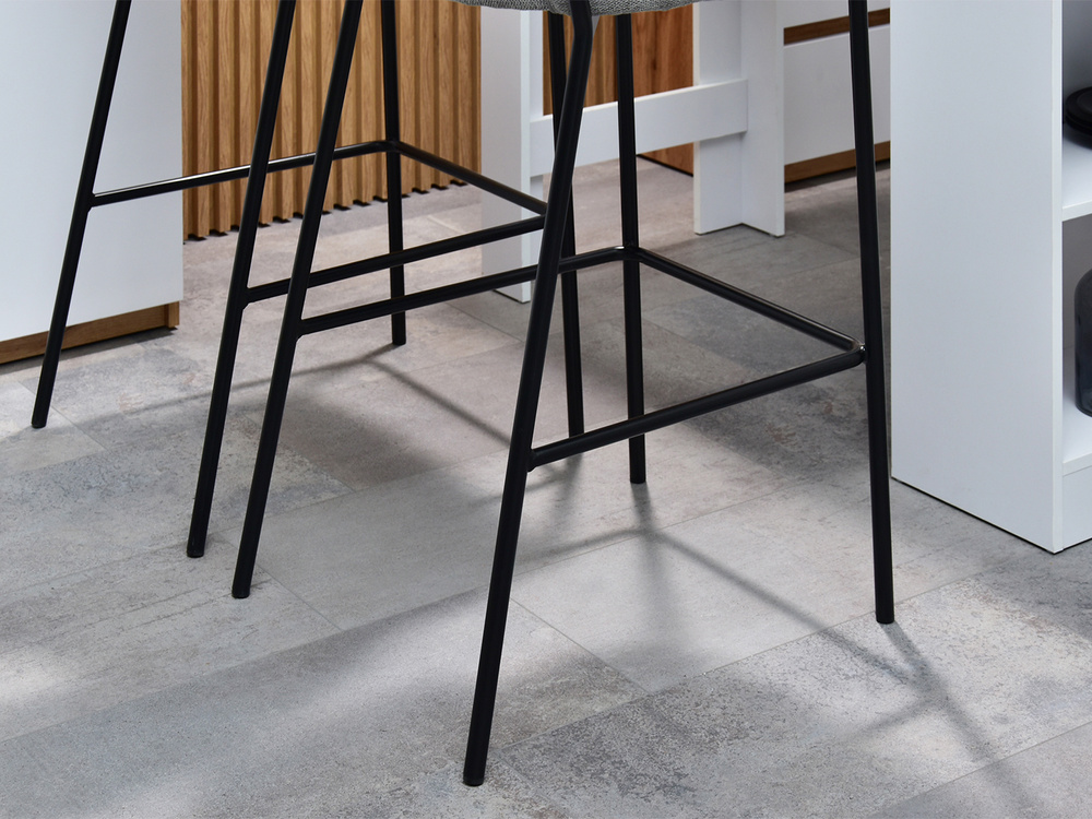 Hocker moderne grå sorte ben GUIDO