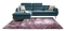 Hjørnesofa CENTO 02 blå venstre 250x170x96 cm