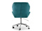 Turkis velourlænestol med kromben VELO-MOVE