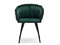 Velourstol med grønne, sorte ben ROSA