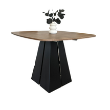 Ovalt udtræksbord på metalben, 120 cm, VALCO