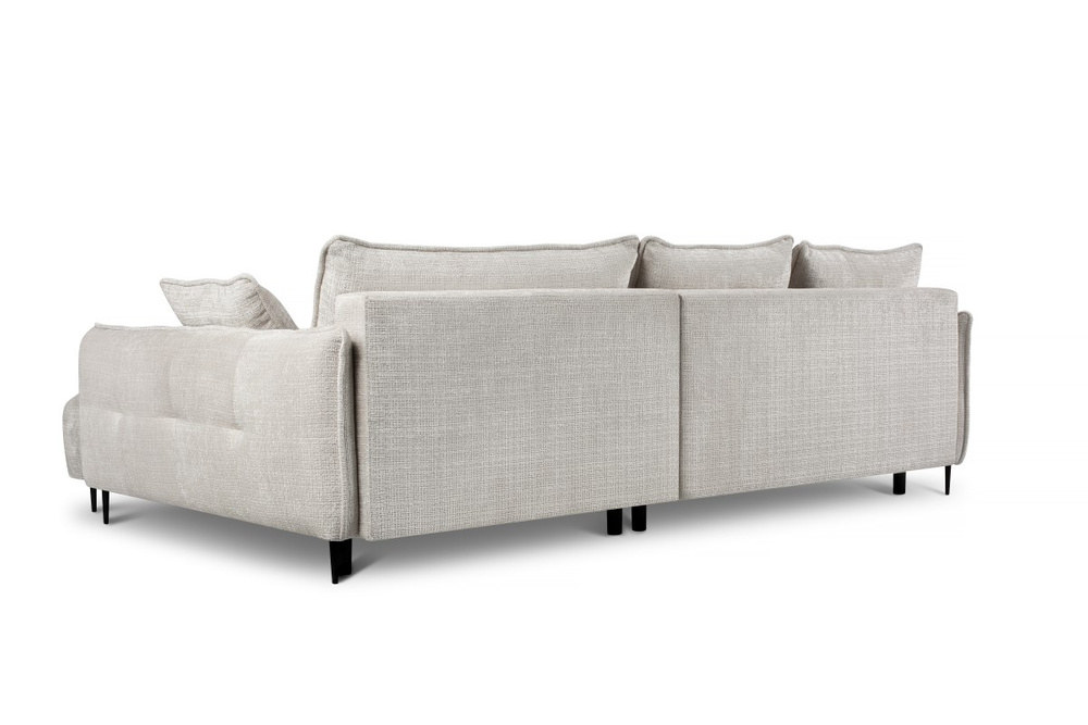 Beige hjørnesofa med sovefunktion venstre PALERMO