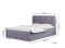 Grå kontinentalseng med opbevaring 120x200 Megan