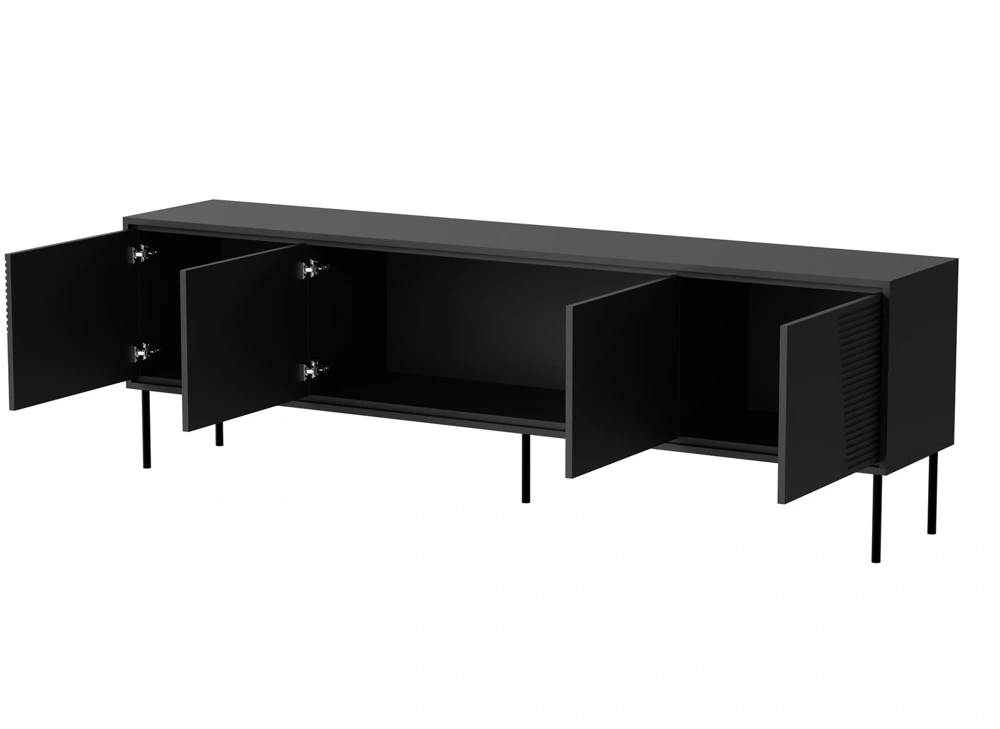 Sort matt tv-bænk 200 cm SELLA