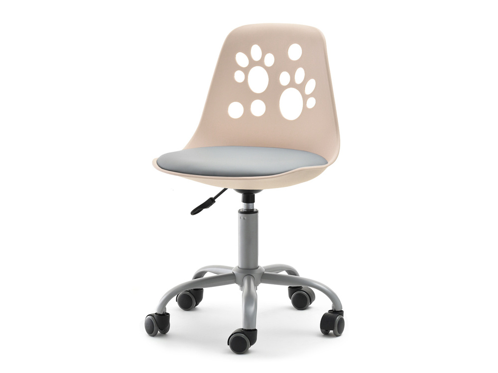 Grå/lyserød kontorstol med grå ben FOOT