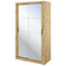 Skydegarderobe med spejl 120 cm, artisan eg ARTI 19