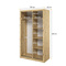 Skydegarderobe med spejl 120 cm, artisan eg ARTI 19
