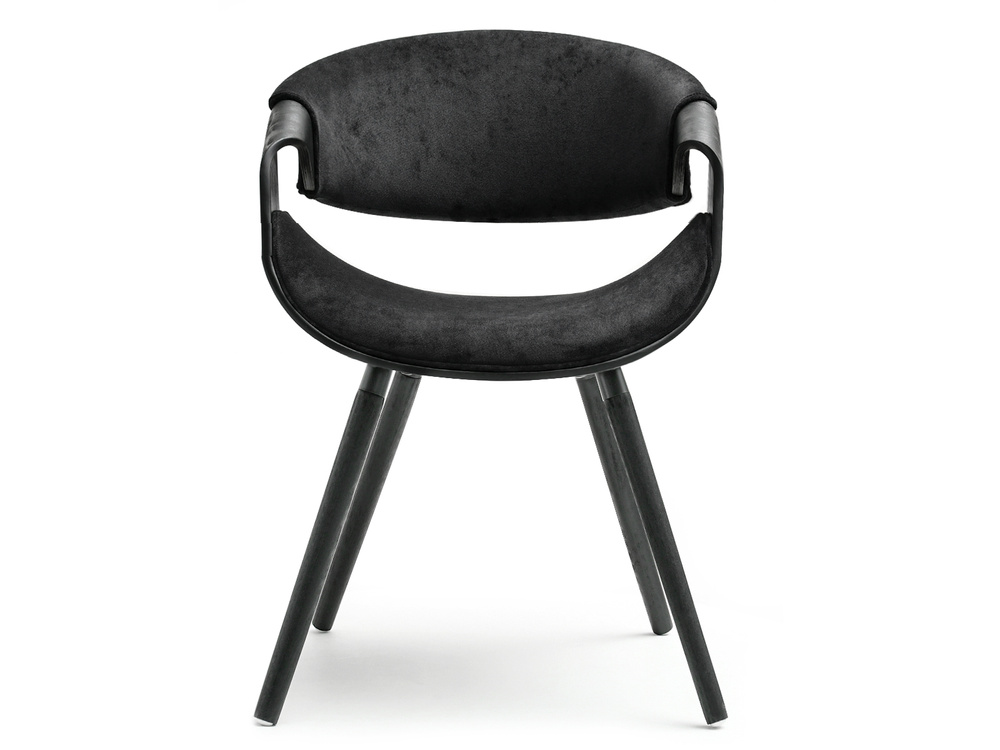 Designerstol sorte træben/sort BENT