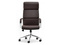 Brun kontorlænestol med kromben BOND