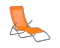 Sammenklappelig liggestol orange 160 x 58 x 97 cm