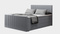 Kontinentalseng med opbevaring grå 180x200 PA