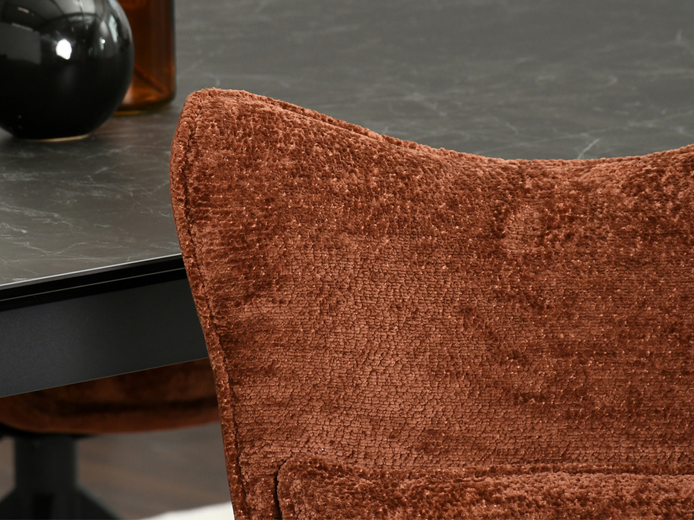 Kobberstol med sorte ben NANCY