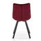 Velour spisestuestol vinrød K332