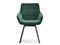Velourstol med grønne, sorte ben ARUBA
