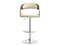 Hocker valnød krom ben valnød/beige HOCKER
