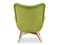 Skandinavisk lænestol med mosgrønne bøgeben FLORI