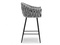 Grå sort bar hocker sort ben PEONIA