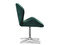 Velourlænestol med grønt kromben VELO-STATIC