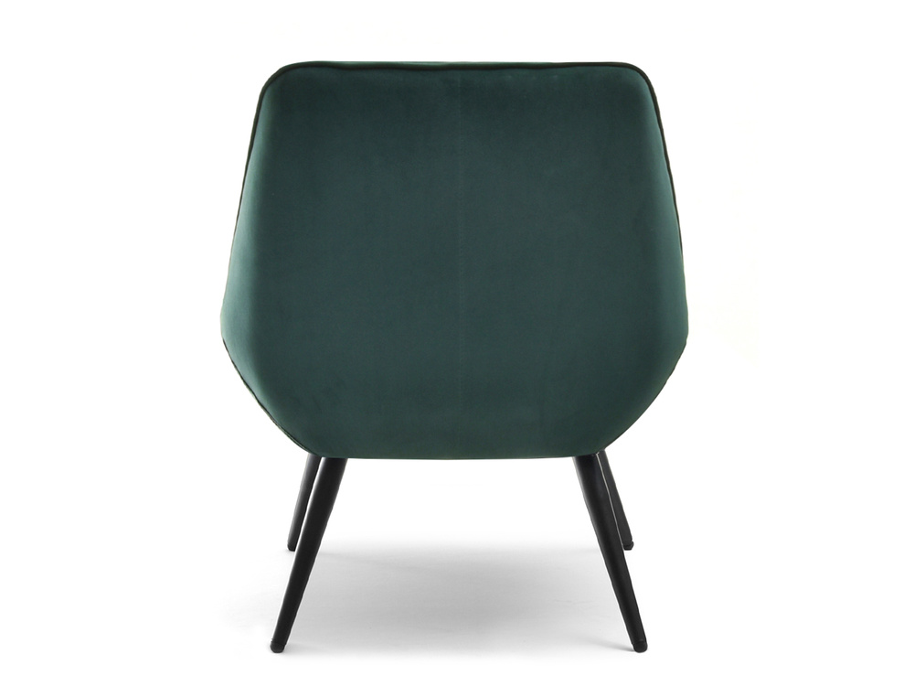 Velourlænestol med grønne, sorte ben ZOTI