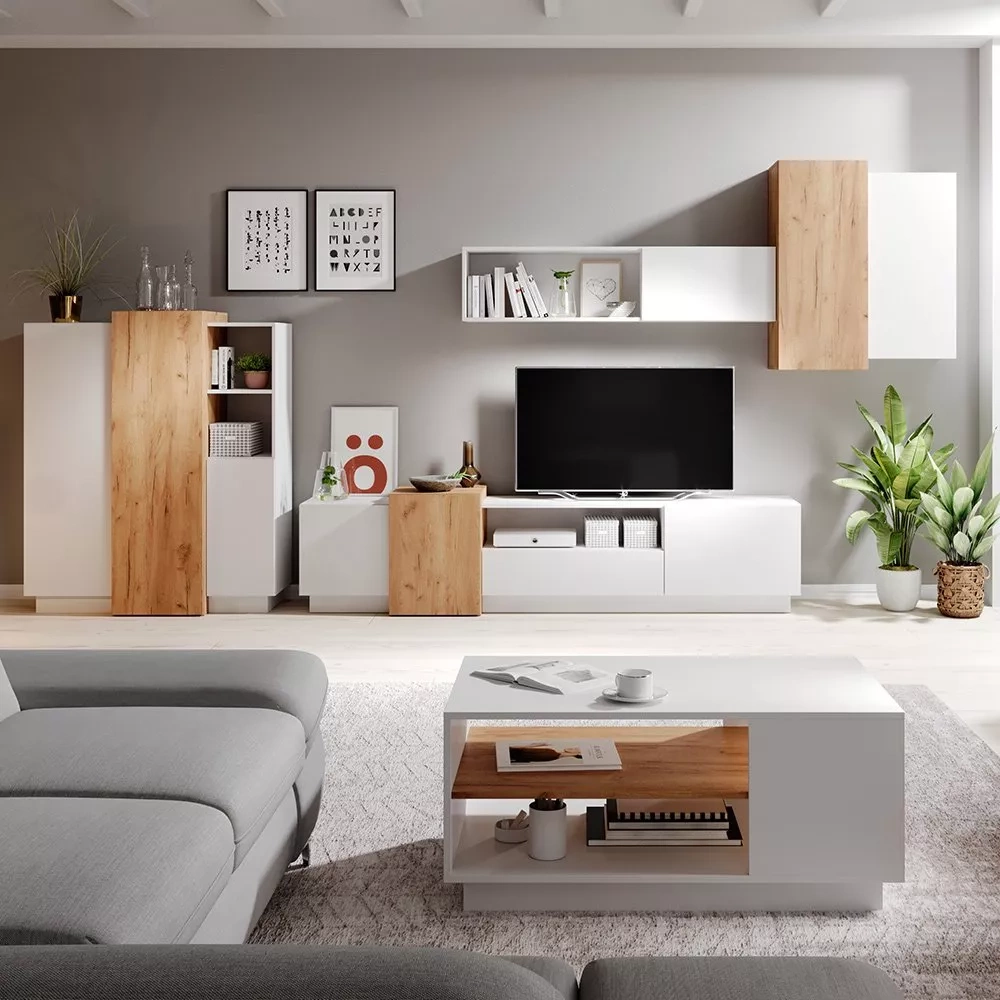 Hvid høj kommode 3D