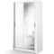 2-dørs skydedørs garderobe med spejl hvid ARTI 06