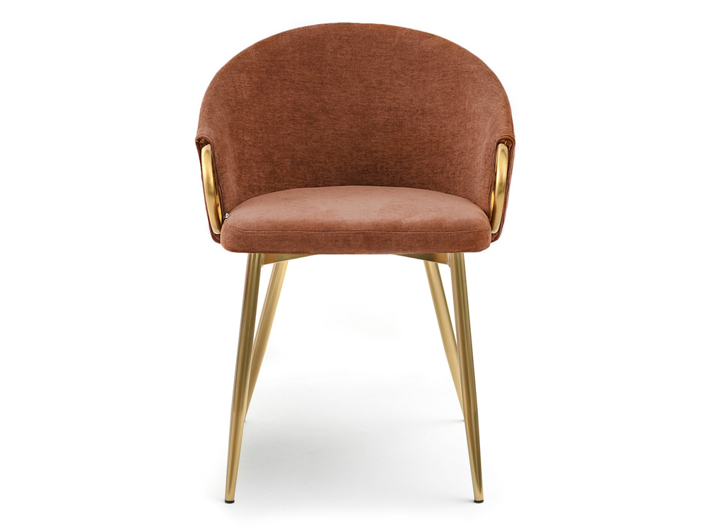 CLARA designerstol med ben i kobber og guld