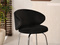 Velour hocker sort krom ben JESSIE