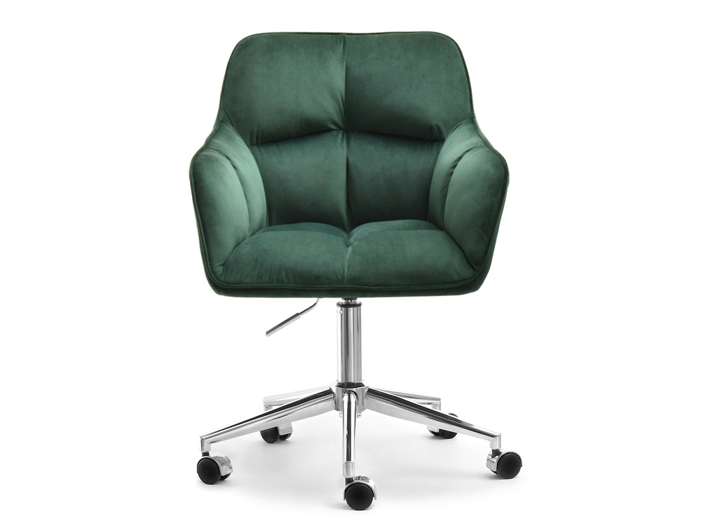 Grøn lænestol med kromben ISLA