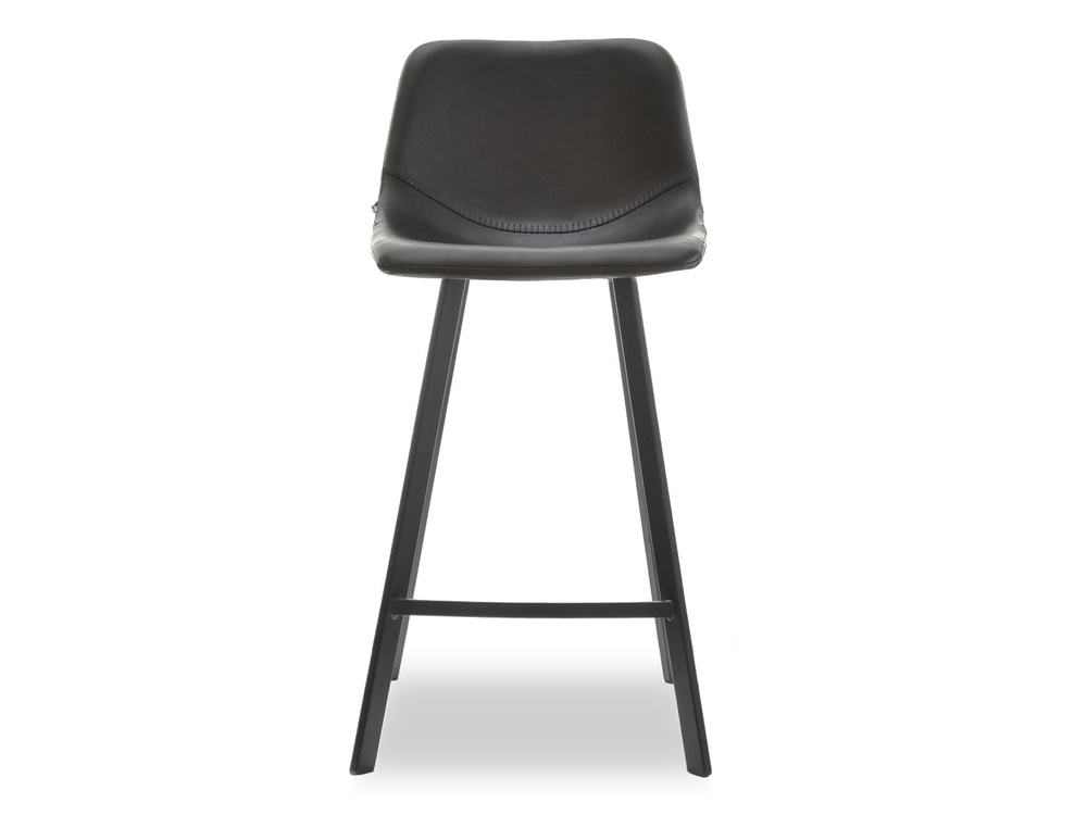 Hocker sort økologisk læder sort ben GOBI