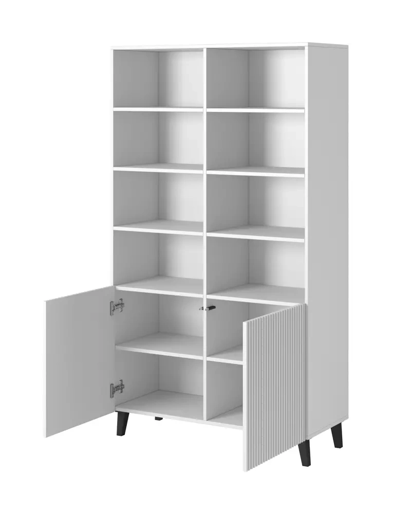 Bogreol 100cm hvid / sort PAFOS