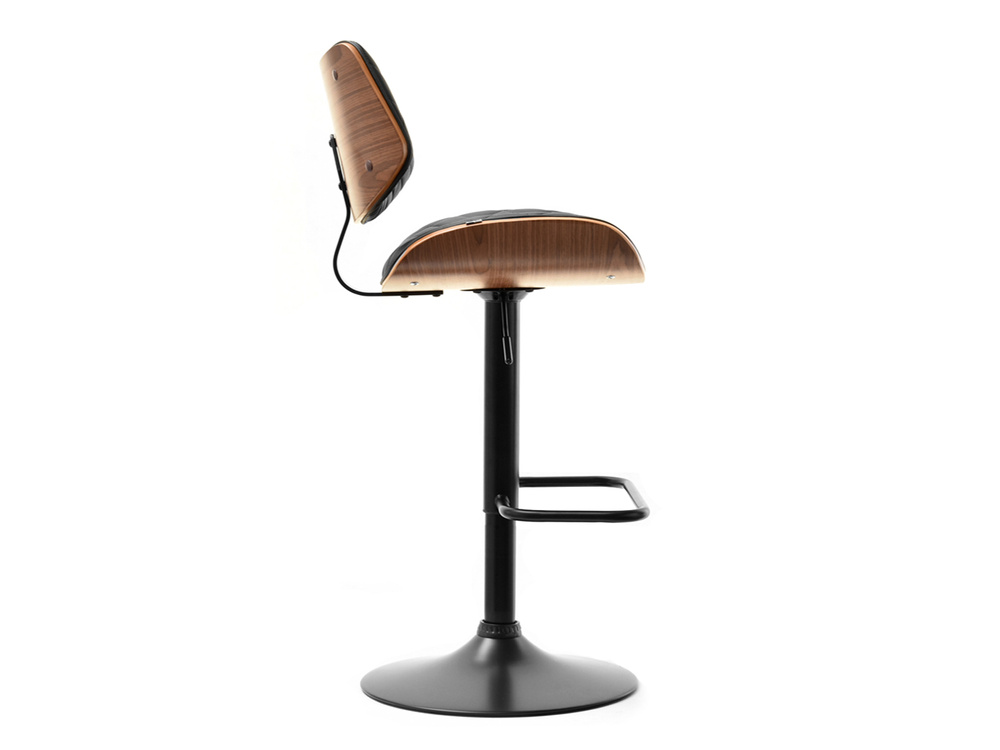 Hocker i valnød med sorte ben HOCKER i valnød