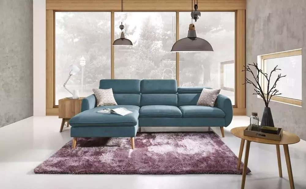 Hjørnesofa CENTO 02 blå venstre 250x170x96 cm