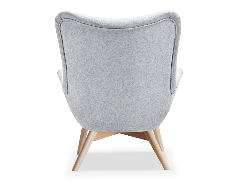 Skandinavisk lænestol lysegrå ben i bøg FLORI