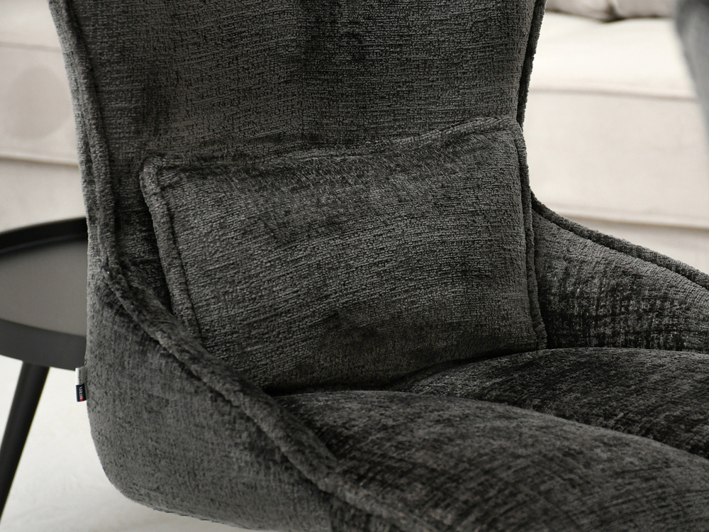 Polstret stol sort ben sort RACHEL