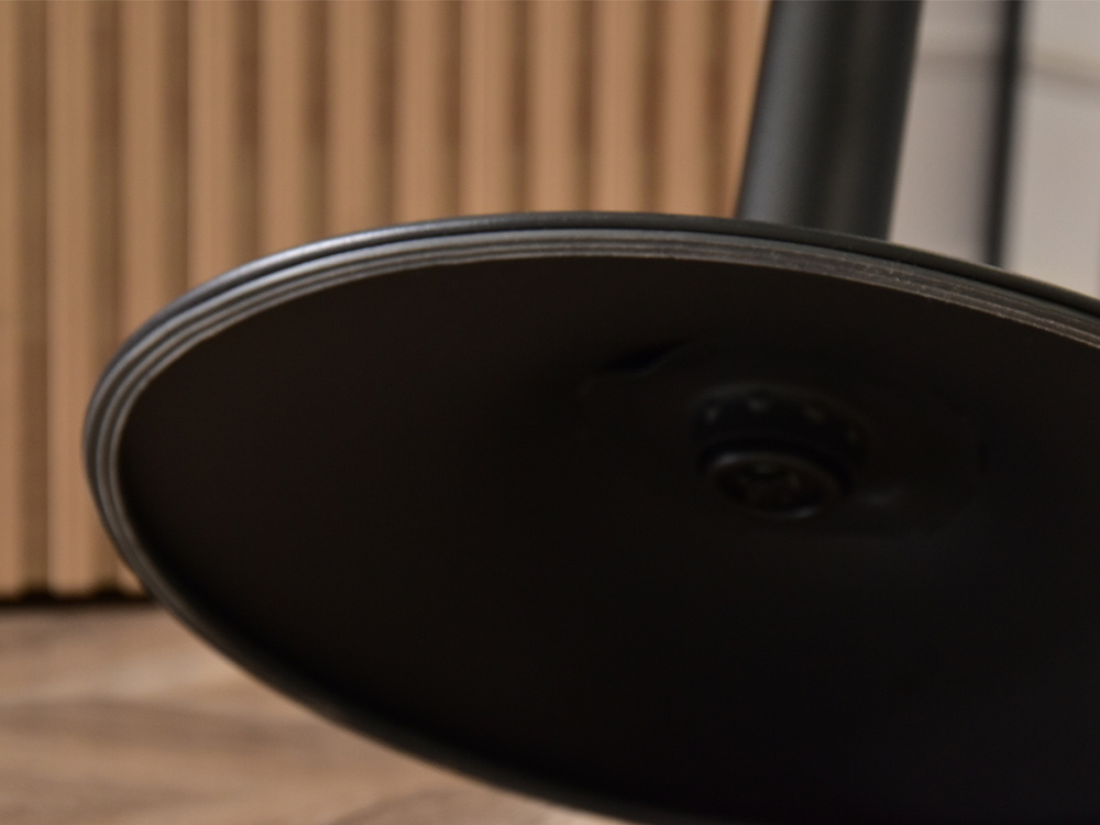 Grafit/mørkegrå velour hocker, sorte ben ASTER