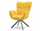Gul lænestol med sorte ben KIRA