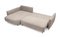 Beige hjørnesofa med sovefunktion venstre PALERMO