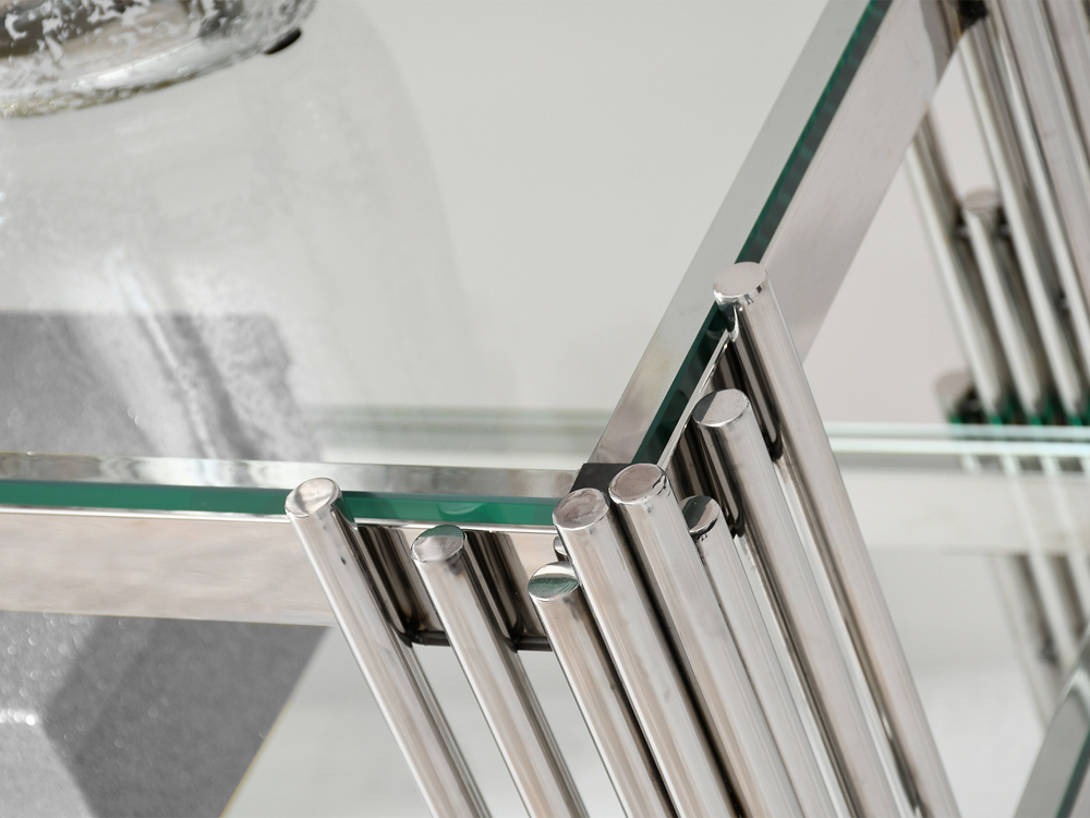 New York-konsol, glas, kromramme BARBADOS