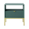Grønt sengebord med gule ben VOLARE