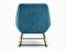 Lænestol i turkis velour med ben i bøg BERTA