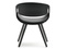 Moderne stol sort sæde/sorte træben BENT